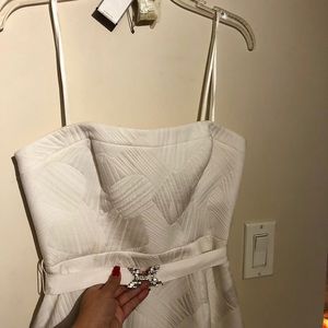 BCBG off white strapless dress